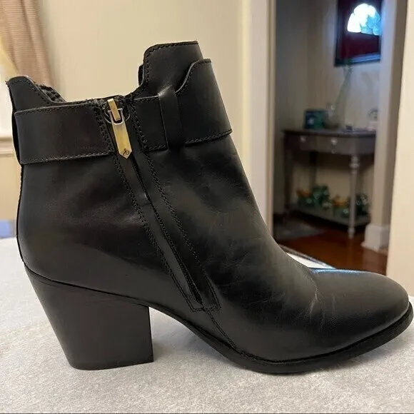 Sam Edelman Melody Ankle Booties, Boots, Size 9 Black side zip w/buckle details*