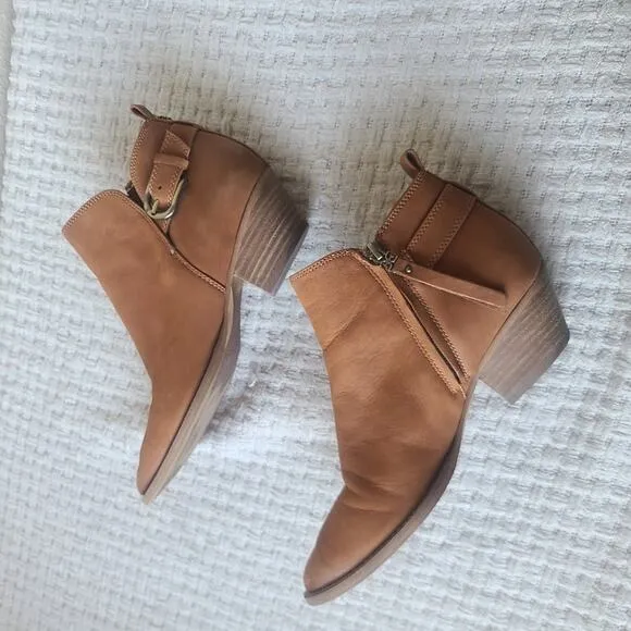 Sam Edelman Neena Leather Point-Toe Ankle Boots Women's Size 8