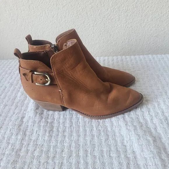 Sam Edelman Neena Leather Point-Toe Ankle Boots Women's Size 8