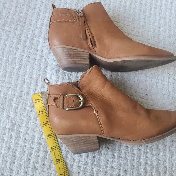 Sam Edelman Neena Leather Point-Toe Ankle Boots Women's Size 8