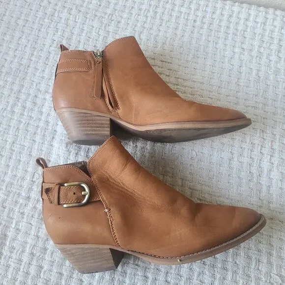 Sam Edelman Neena Leather Point-Toe Ankle Boots Women's Size 8