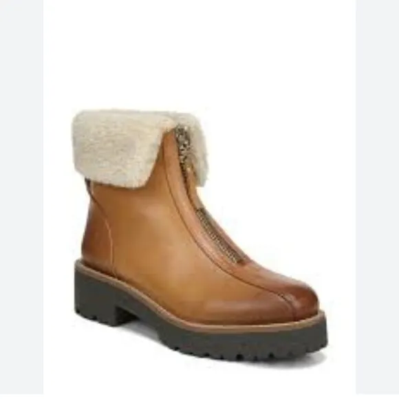 Sam Edelman Sherpa zip leather booties