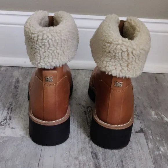 Sam Edelman Sherpa zip leather booties