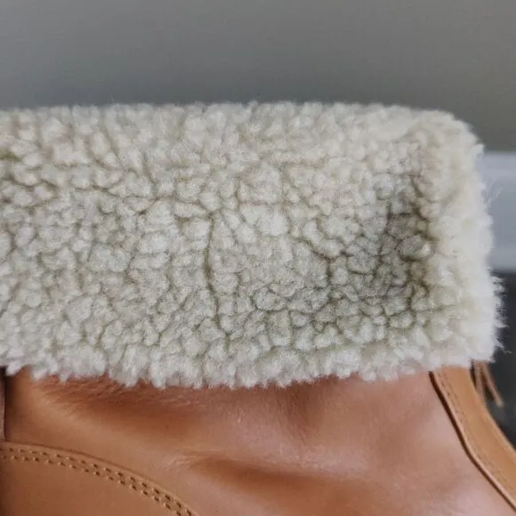 Sam Edelman Sherpa zip leather booties
