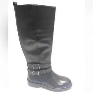 Sam Edelman Women’s Freda, Black Leather Knee High Boots, Size 6M