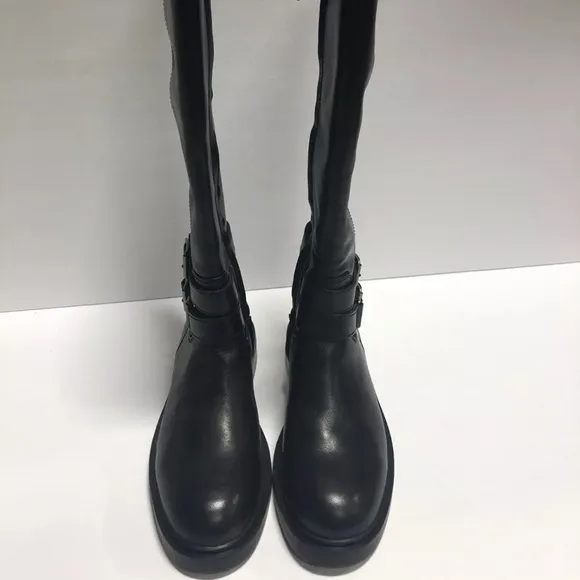 Sam Edelman Women’s Freda, Black Leather Knee High Boots, Size 6M