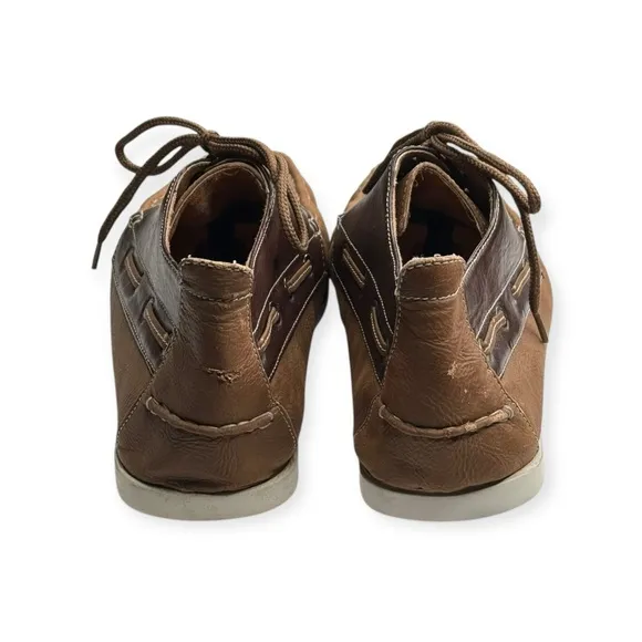 Saminto Laurenzini ★ Lace Up Boat Shoe Chukka Boot ★ Brown Leather ★ 12 ★