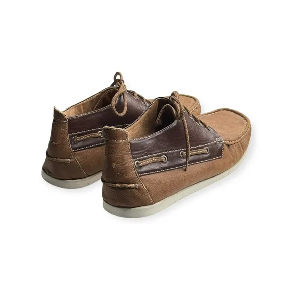 Saminto Laurenzini ★ Lace Up Boat Shoe Chukka Boot ★ Brown Leather ★ 12 ★