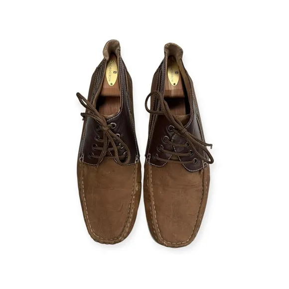 Saminto Laurenzini ★ Lace Up Boat Shoe Chukka Boot ★ Brown Leather ★ 12 ★
