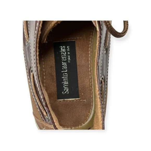 Saminto Laurenzini ★ Lace Up Boat Shoe Chukka Boot ★ Brown Leather ★ 12 ★