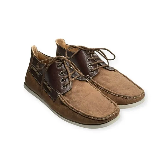 Saminto Laurenzini ★ Lace Up Boat Shoe Chukka Boot ★ Brown Leather ★ 12 ★