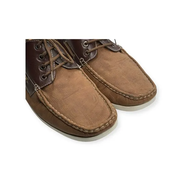 Saminto Laurenzini ★ Lace Up Boat Shoe Chukka Boot ★ Brown Leather ★ 12 ★