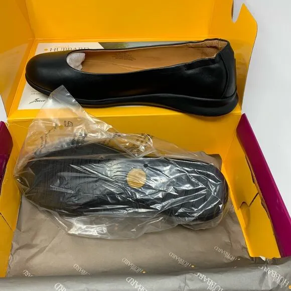 Samuel Hubbard Freedom Dance Black Leather Slip On Flats Women Size 8.5M