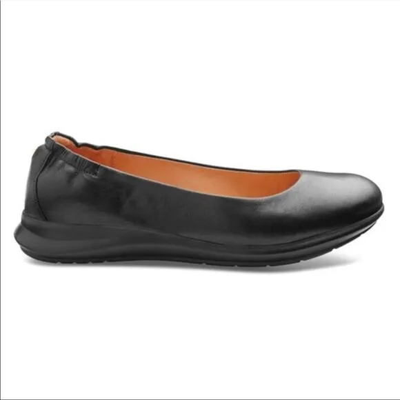 Samuel Hubbard Freedom Dance Black Leather Slip On Flats Women Size 8.5M