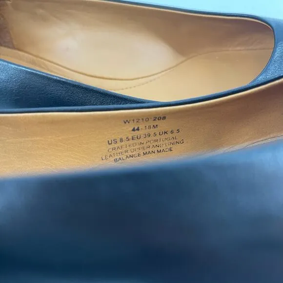 Samuel Hubbard Freedom Dance Black Leather Slip On Flats Women Size 8.5M