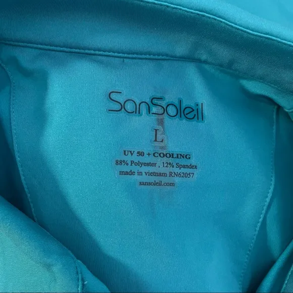 San Soleil spf long sleeve polo shirt