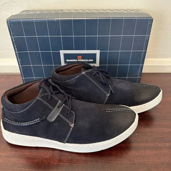 Sandro Moscoloni  Men’s seamed  derby leather sneaker size 9D in black new