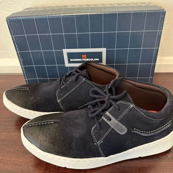 Sandro Moscoloni  Men’s seamed  derby leather sneaker size 9D in black new