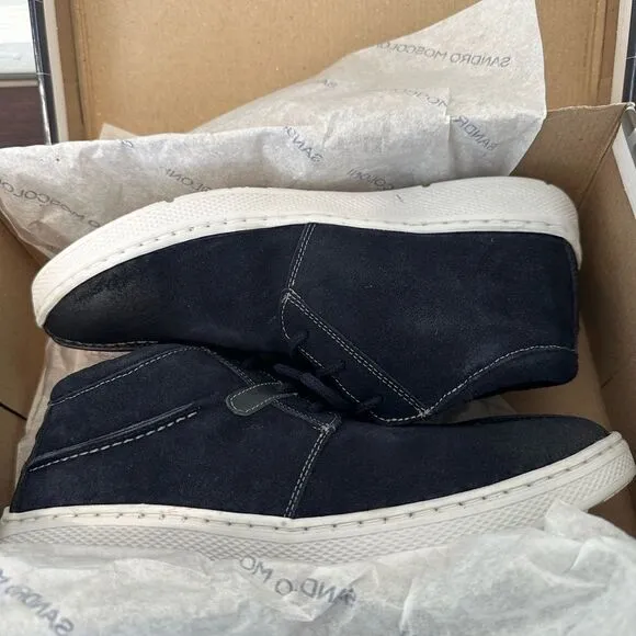 Sandro Moscoloni  Men’s seamed  derby leather sneaker size 9D in black new