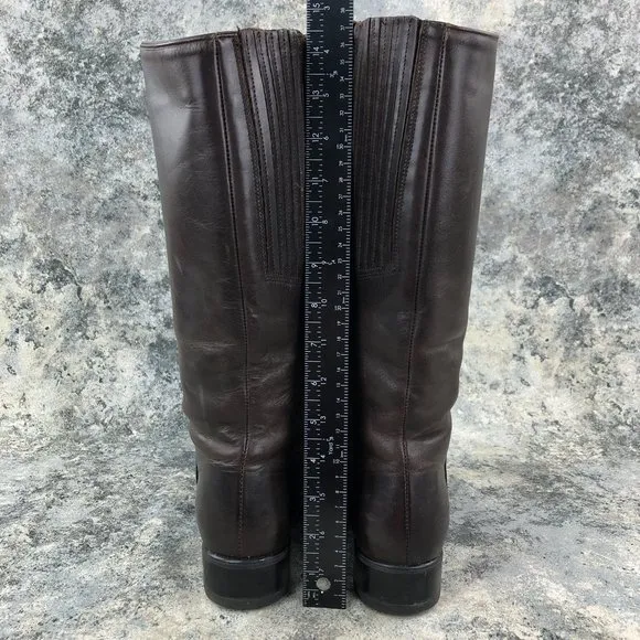 SANTANA CANADA Women's Size 7 Brown Leather Insulated Side Zip Tall Boots