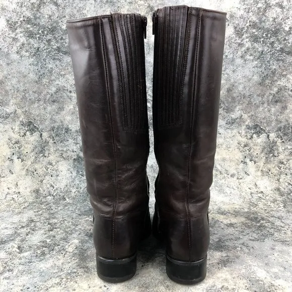 SANTANA CANADA Women's Size 7 Brown Leather Insulated Side Zip Tall Boots