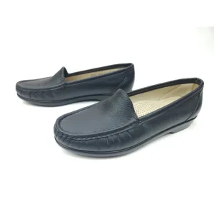 SAS Simplify Loafers Womens 7.5 M Black Leather Tripad Comfort Slip-On Shoes