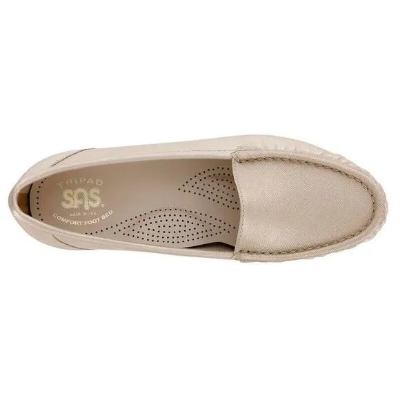 SAS TRIPAD Simplify Slip On Loafer Flats COMFORT FOOTBED 9 W Wide Leather