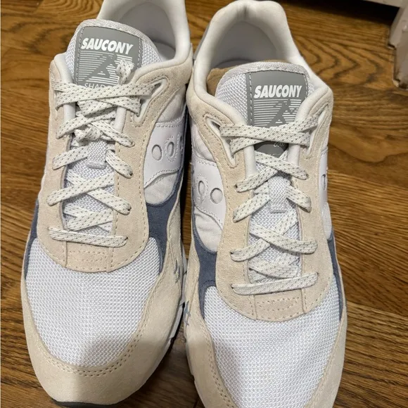 Saucony Shadow 6000 Men's Sneakers - White and Blue
