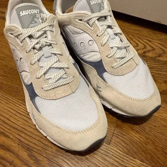 Saucony Shadow 6000 Men's Sneakers - White and Blue