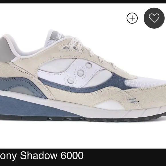 Saucony Shadow 6000 Men's Sneakers - White and Blue