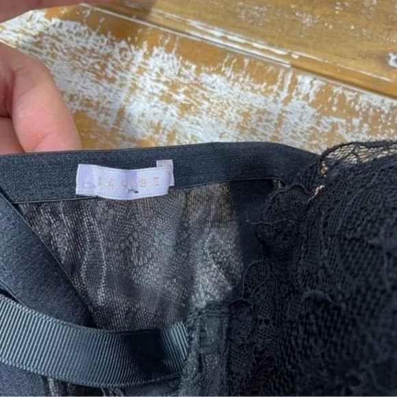 SAVAGE X FENTY Embroidered Lace Corset in Black Size XL