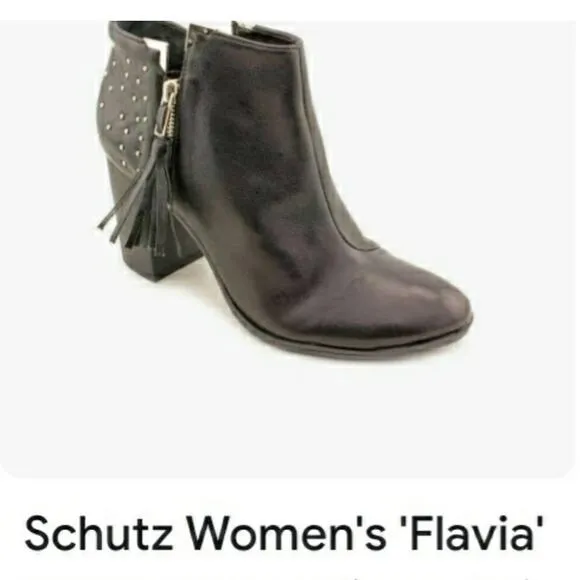 SCHUTZ WOMENS FLAVIA LEATHER BOOTS SIZE 8