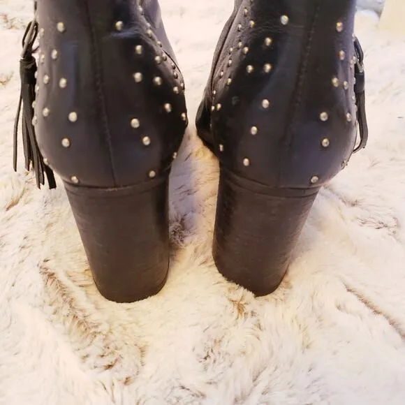 SCHUTZ WOMENS FLAVIA LEATHER BOOTS SIZE 8