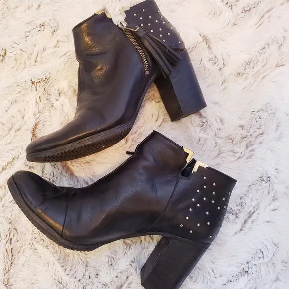 SCHUTZ WOMENS FLAVIA LEATHER BOOTS SIZE 8