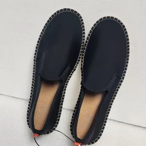 Sea Star Men's Beachcomber Espadrille Slip On Boat Ocean Town Shoes US 10 Black