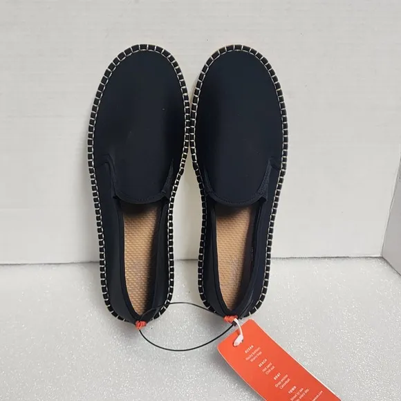 Sea Star Men's Beachcomber Espadrille Slip On Boat Ocean Town Shoes US 10 Black