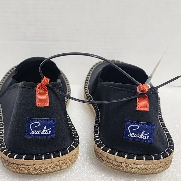 Sea Star Men's Beachcomber Espadrille Slip On Boat Ocean Town Shoes US 10 Black