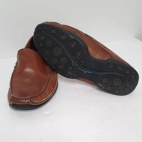 SEBAGO Breckenridge Slip On Loafers Leather Brown Comfort Boat Mens US 10W Shoes