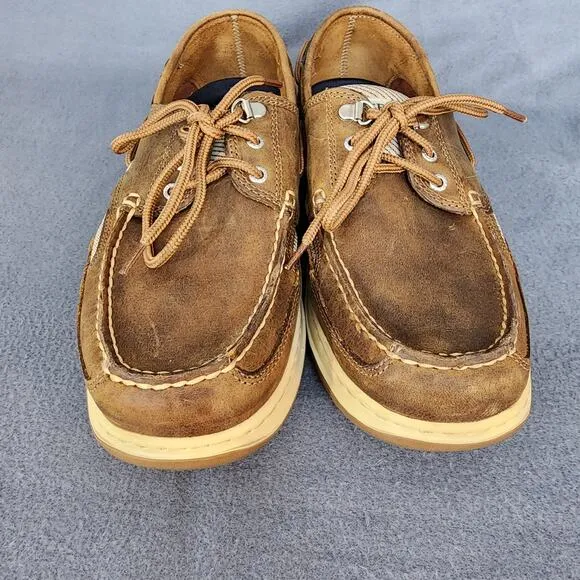Sebago Mens Shoes 9WW Clovehitch II Slip On Boat Nubuck Leather Lace Up Casual