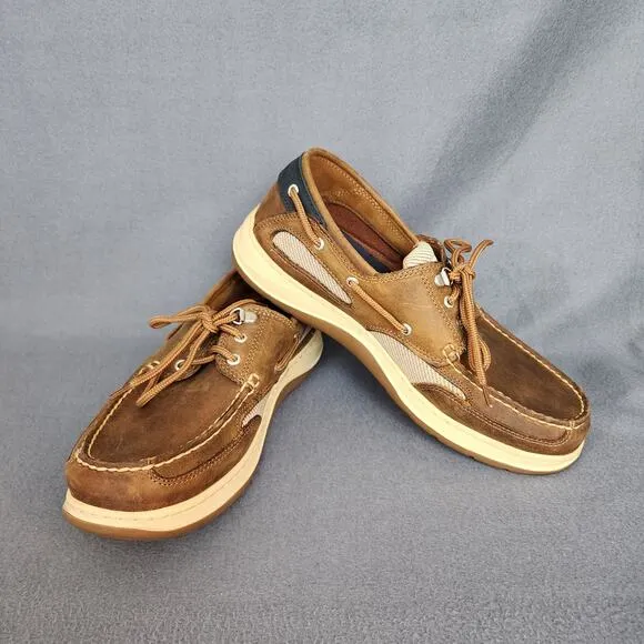 Sebago Mens Shoes 9WW Clovehitch II Slip On Boat Nubuck Leather Lace Up Casual