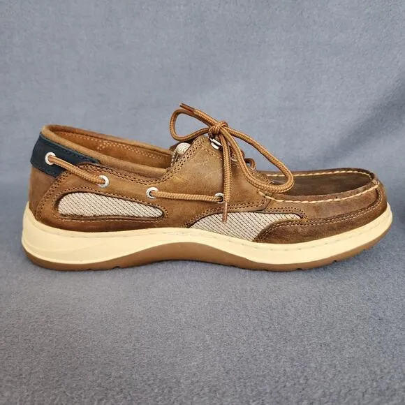 Sebago Mens Shoes 9WW Clovehitch II Slip On Boat Nubuck Leather Lace Up Casual