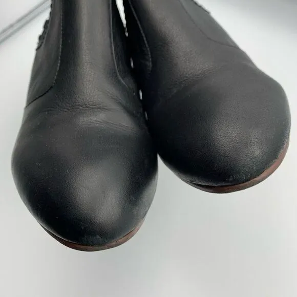 See by Chloé Dasha Studded Textured-Leather Ankle Boots Black Size 38