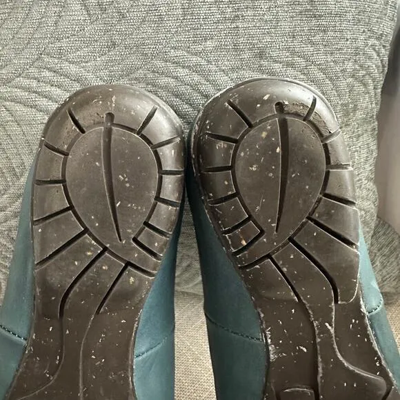 Sergio Tamani Tuka Women's Leather Tie Top Blue Flats Shoes Sz 38 (7.5)
