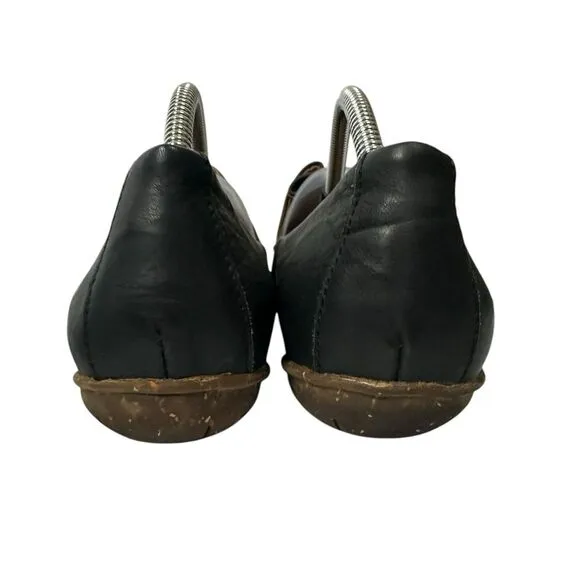 Sergio Tomani Tuka Leather Slip On Shoes Black Flats Handcrafted Woman’s 11.5