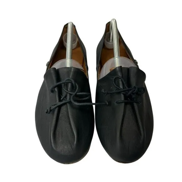 Sergio Tomani Tuka Leather Slip On Shoes Black Flats Handcrafted Woman’s 11.5