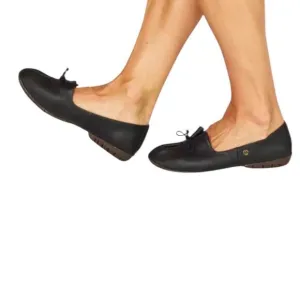 Sergio Tomani Tuka Leather Slip On Shoes Black Flats Handcrafted Woman’s 11.5