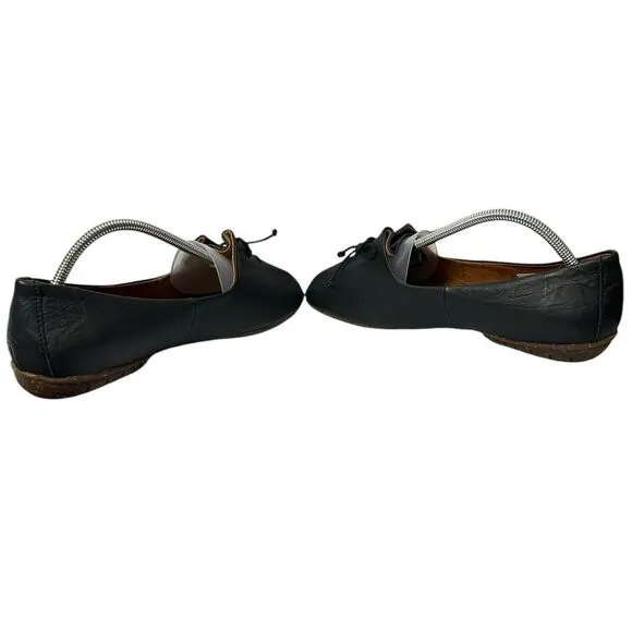 Sergio Tomani Tuka Leather Slip On Shoes Black Flats Handcrafted Woman’s 11.5