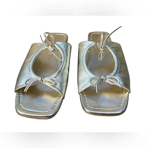 Seychelles Gold Takes Two Slide Sandal Square Toe Size 8