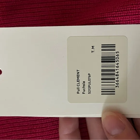 Sezane Clement Pull Sweater in Fuschia