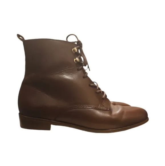 SEZANE | Eugenie Brown Leather Ankle Boots in Size EU 36 / US 6